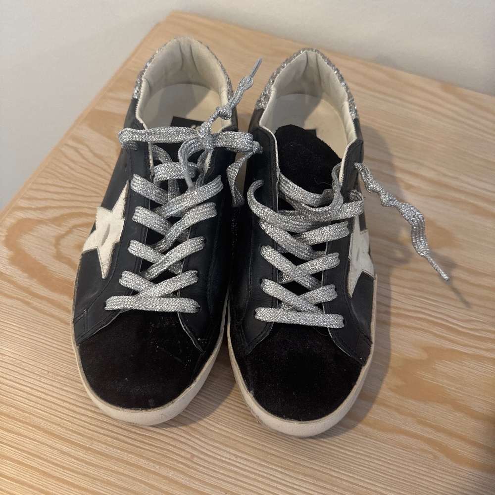 Golden Goose All Star- black and silver